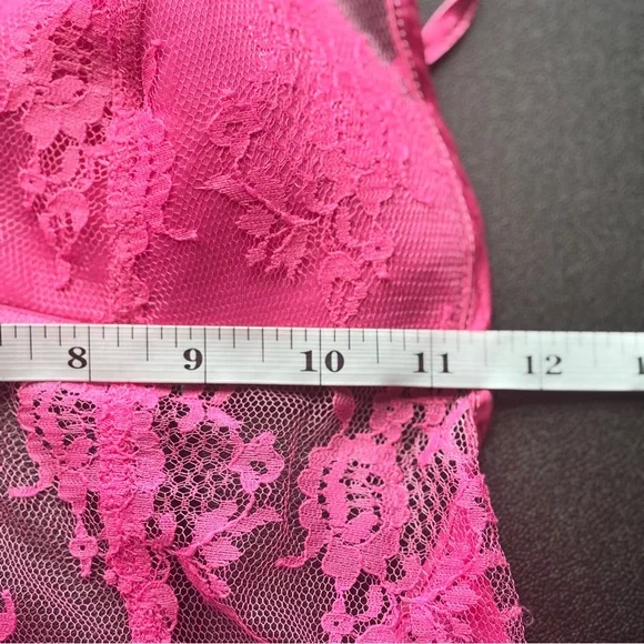 Womens Victoria’s Secret Very Sexy Pink Lace Babydoll Chemise Size Small - Picture 7 of 7
